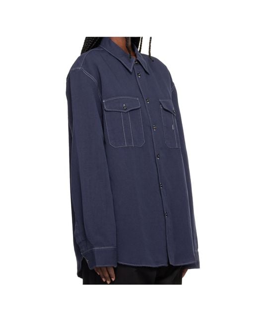 Studio Nicholson Blue Louro Utility Shirt for men