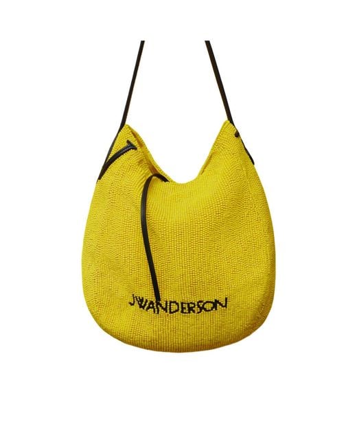 J.W. Anderson Yellow Bulb Bead-Embellished Tote Bag
