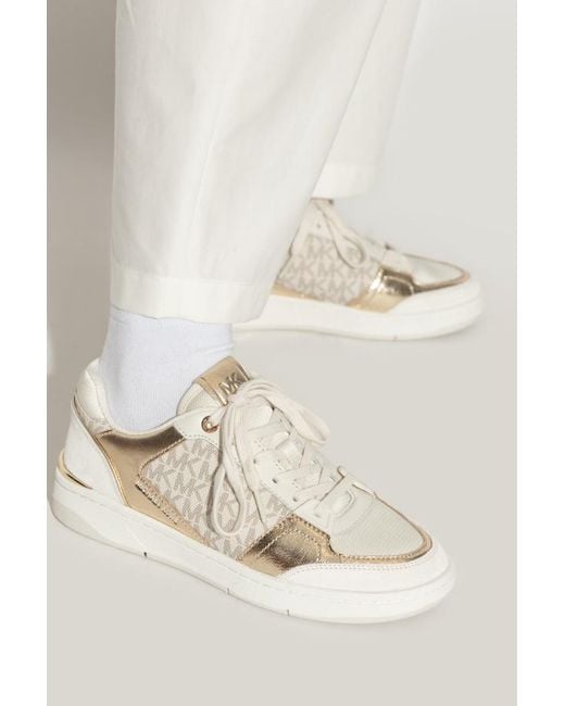 MICHAEL Michael Kors White Metallic Lace-Up Sneakers