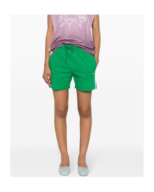 P.A.R.O.S.H. Green Striped Jersey Shorts