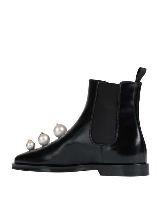 Dolce & Gabbana Black Minimalist Cowhide Slippers