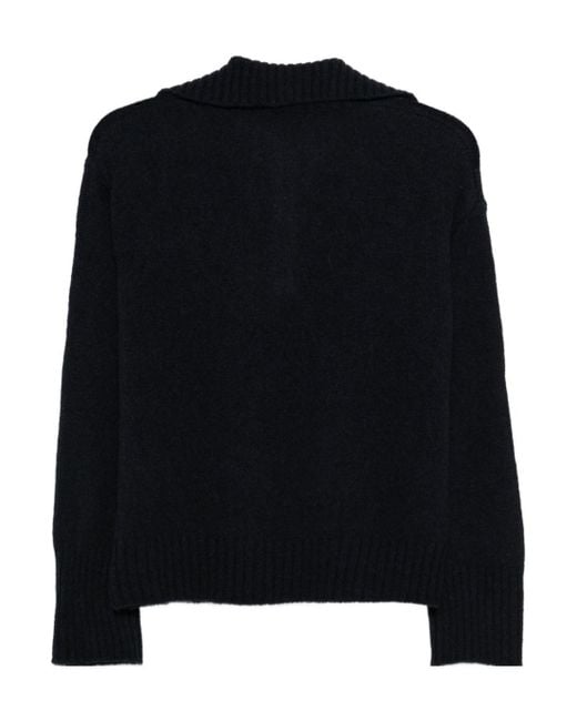 Roberto Collina Black Long-Sleeved Ribbed Sweater
