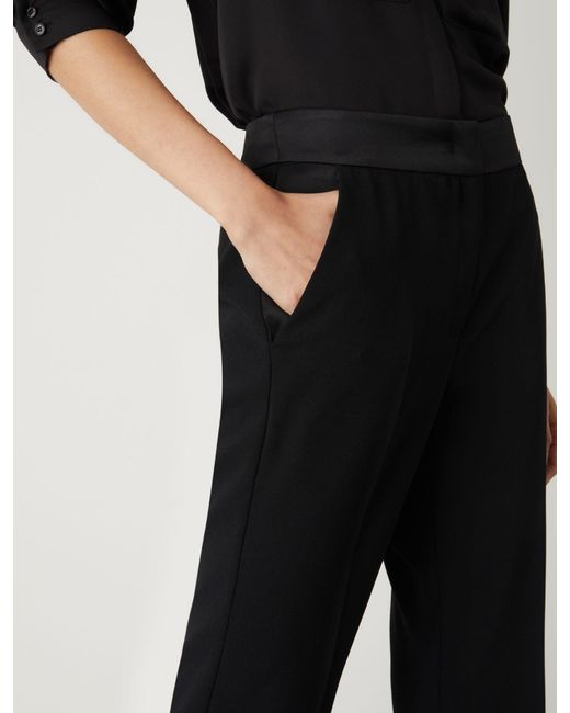Marella Black Front Pleated Casual Pants