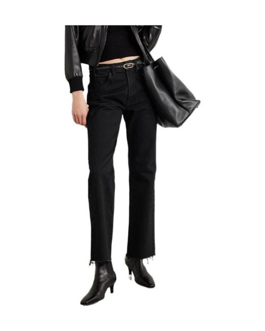 Nili Lotan Black Calla Frayed Jeans