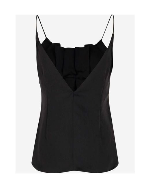 Jil Sander Black V-Back Vest Top