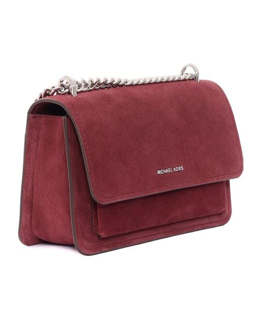 Michael Kors Red Suede Shoulder Bag