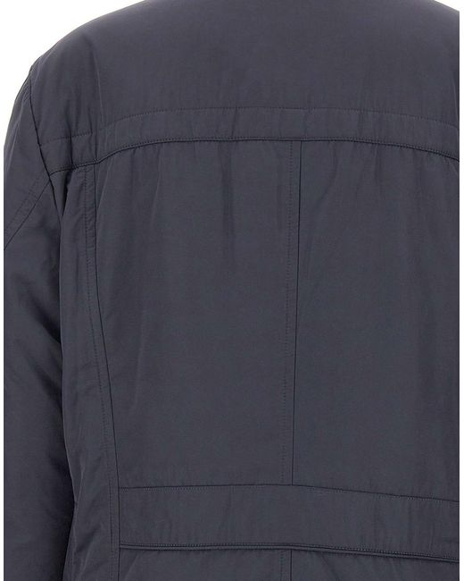Peuterey Blue Long-Sleeved Down Jacket for men