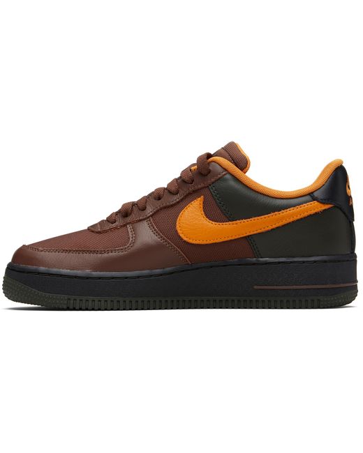 Nike Brown Air Force 1 Gore-Tex Logo-Detailed Sneakers for men