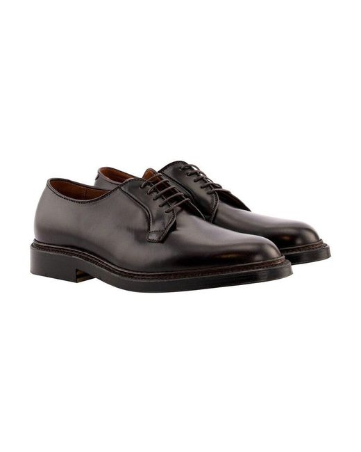 Alden Brown Plain Toe Derby Shoes for men