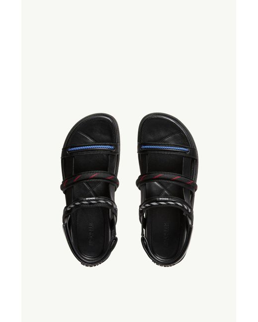 Moncler Black Vera Isla Leather Sandals