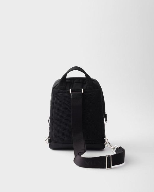 Prada Black Re-Nylon And Saffiano Leather Shoulder Bag for men