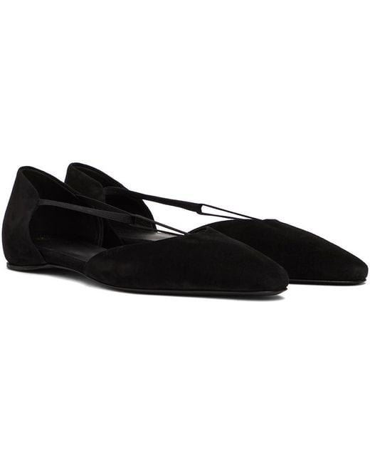 Totême  Black Totême Pointed Toe Ballet Flats