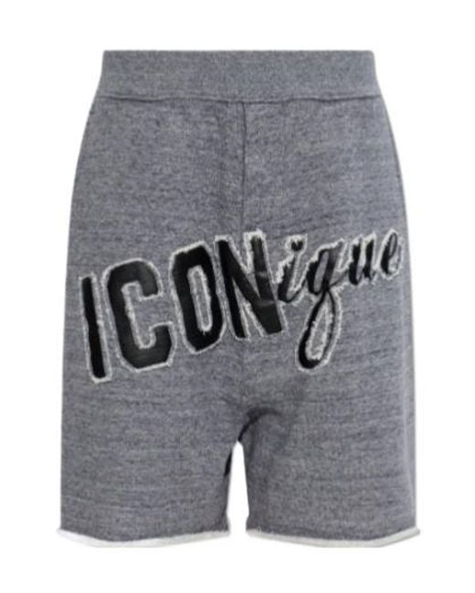 DSquared² Gray Wide Leg Shorts