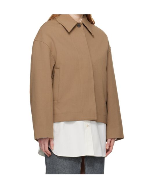 Studio Nicholson Natural Drop-Shoulder Long-Sleeve Jacket