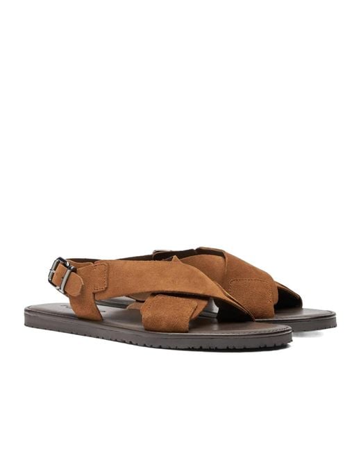 Scarosso Brown Massimo Sandals for men