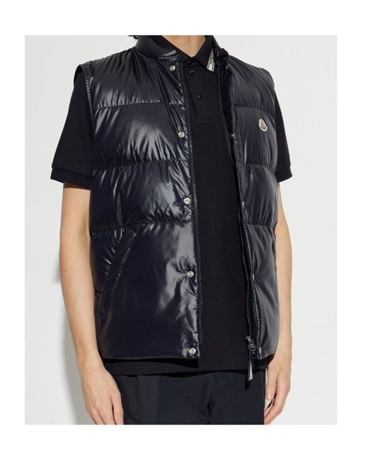 Moncler Blue Vests for men