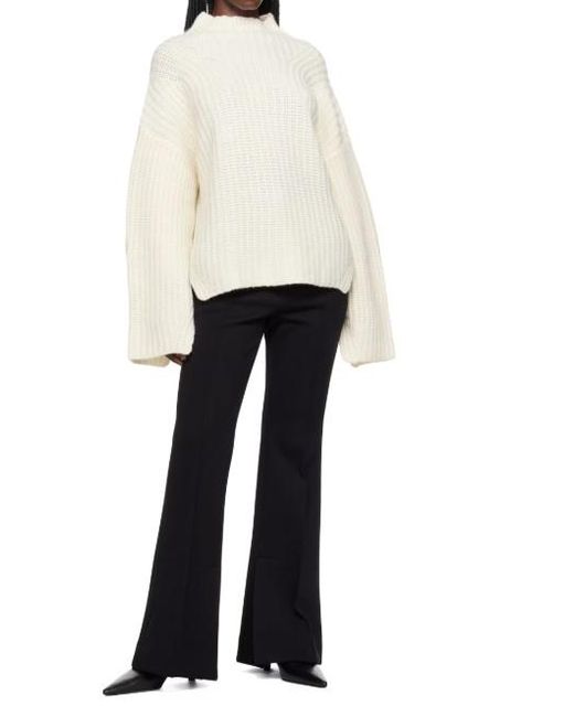Loulou de Saison Black Ribbed Knitted High-Neck Sweater