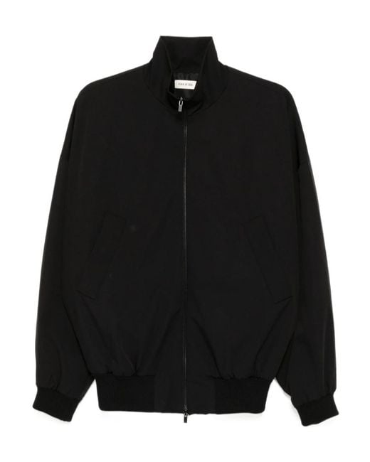 Fear Of God Black Zipped Track Jacket for men