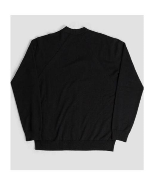 Jil Sander Black V-Neck Knitted Cardigan for men