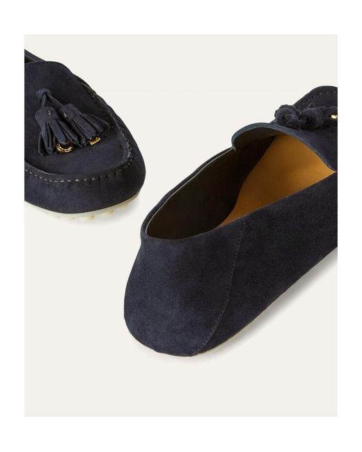 Loro Piana Blue Tassel Detailed Slip-On Loafers