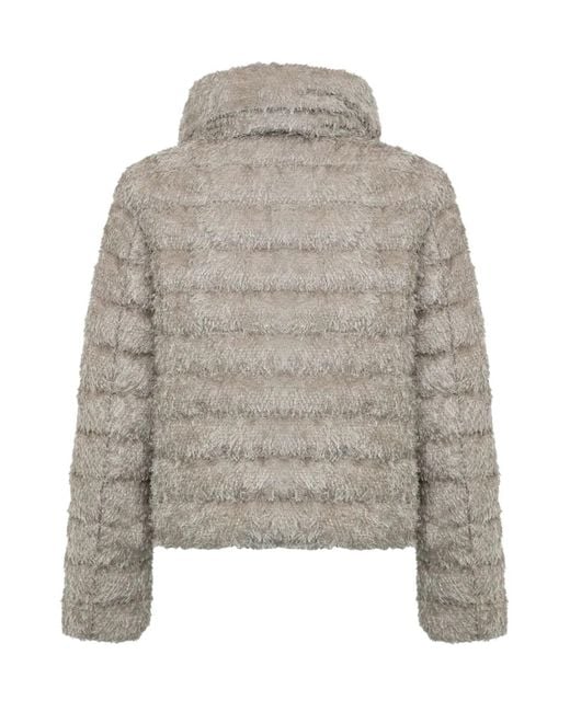 Herno Gray Quilted Zipped Jacket