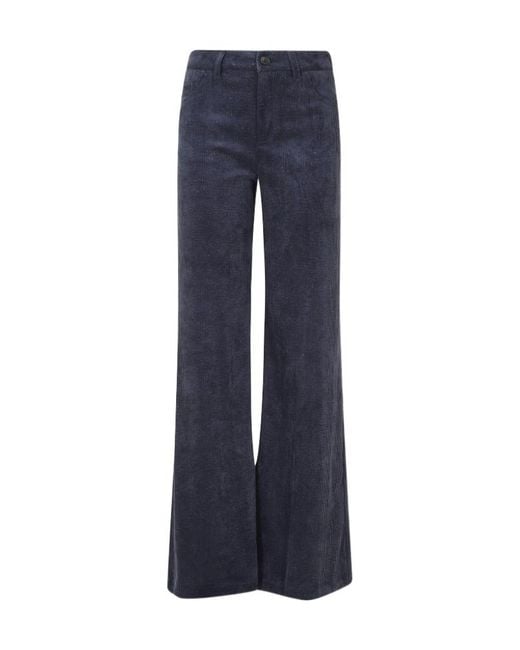 ERMANNO FIRENZE Blue Casual Trousers With Belt Loops