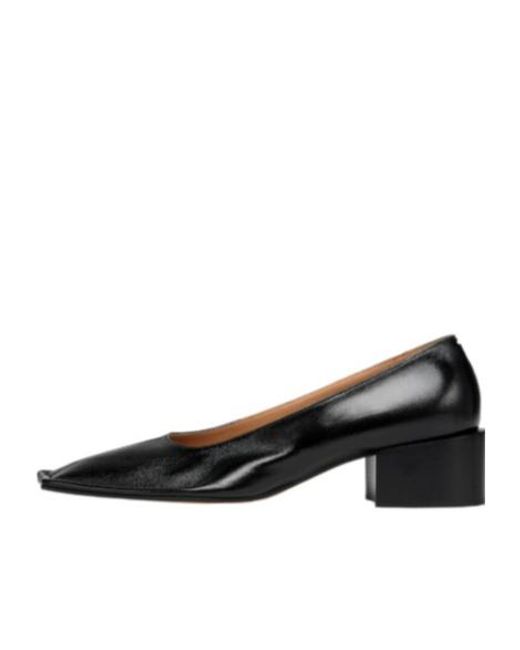 Maison Margiela Black Piped Square-Toe Pumps