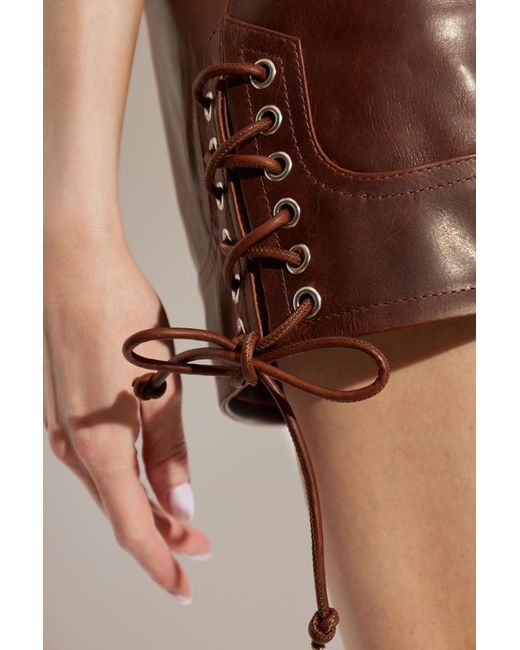DSquared² Brown Short Mini Skirt