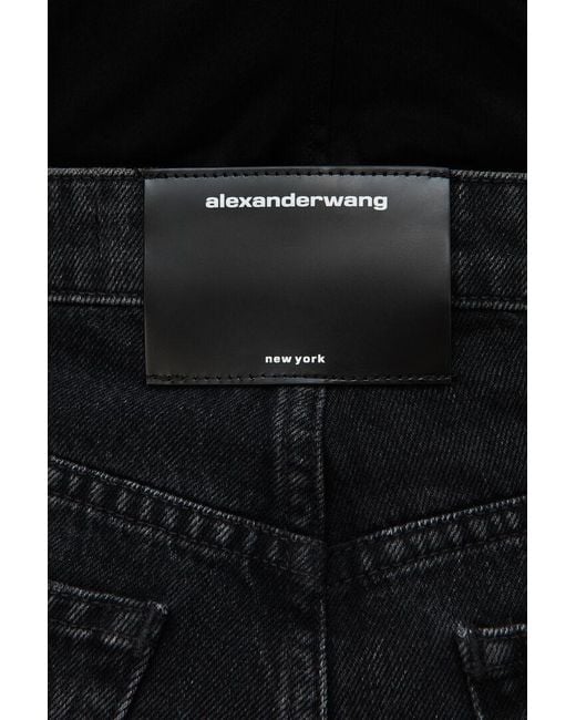 Alexander Wang Black Bite Denim Shorts