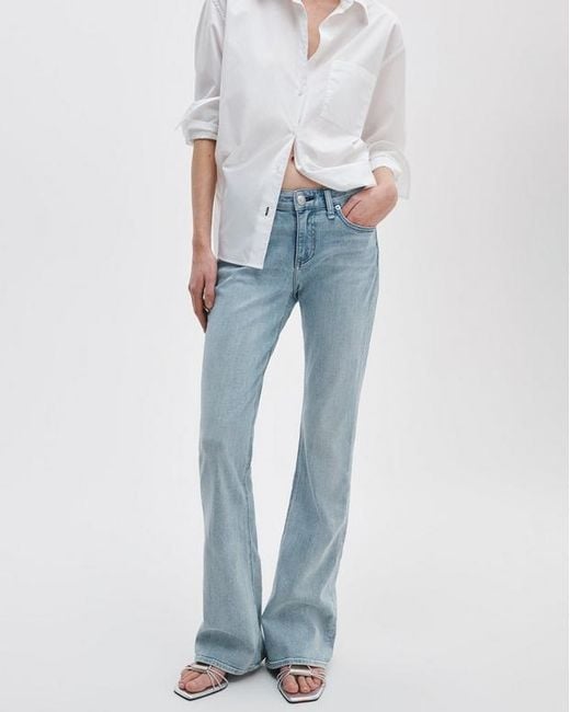 Rag & Bone Blue Faded-Effect Jeans