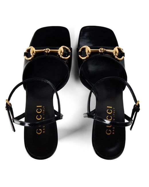 Gucci Black Simple High-Heeled Sandals