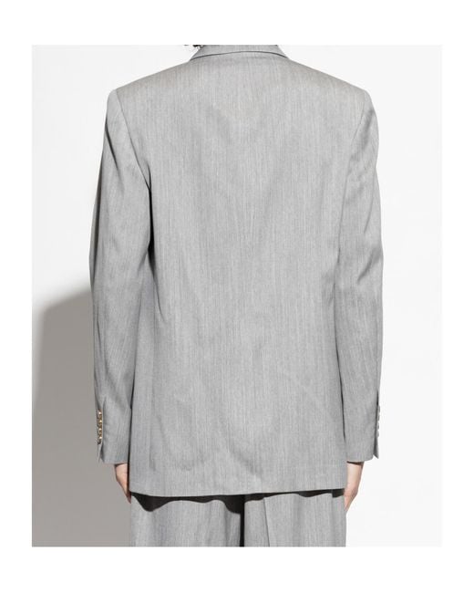 Amiri Gray Double Breasted Long Sleeved Blazer for men