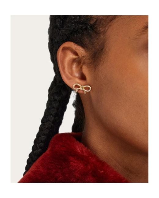 Ferragamo Natural Vara Bow Earrings