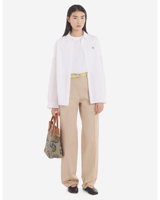 Maison Kitsuné Natural Maison Kitsuné Straight-Leg Tailored Trousers