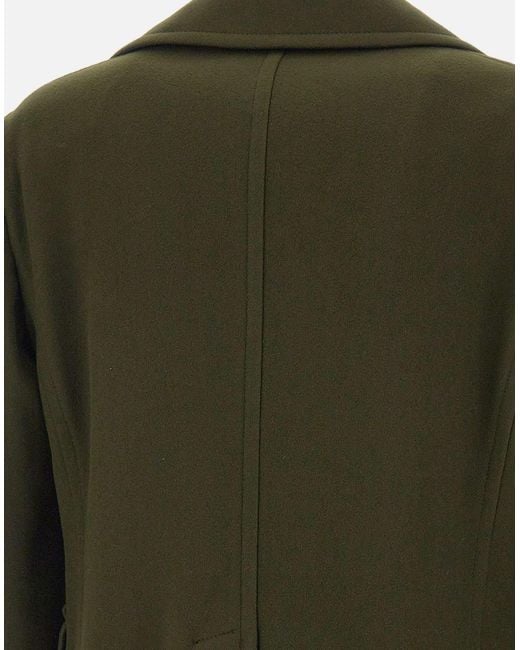 Tagliatore Green Double-Breasted Peacoat for men
