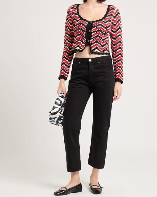 Ganni Red Cardigans