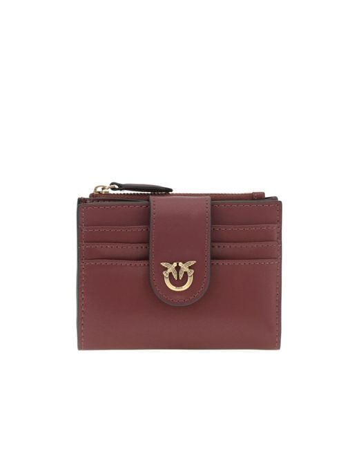 Pinko Purple Logo Plaque Bi-Fold Wallet