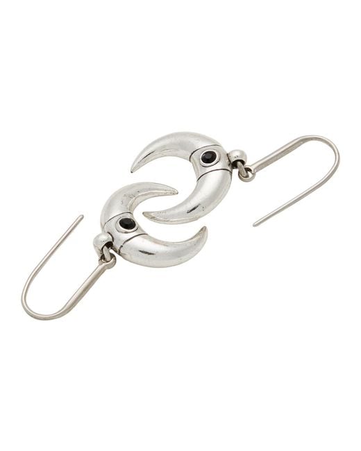 Isabel Marant White Metal Fish Earrings