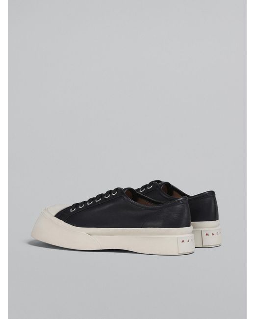 Marni Black Logo Patch Lace-Up Sneakers for men