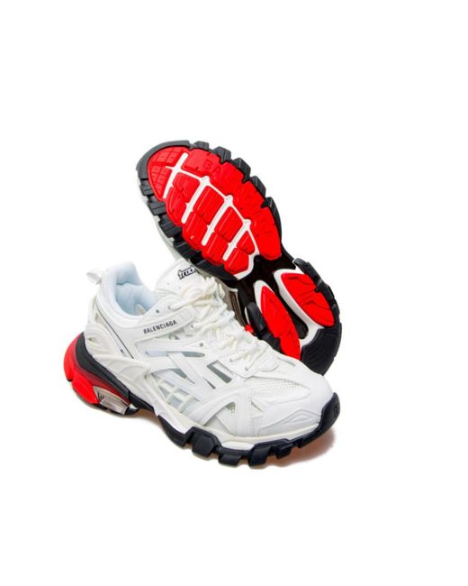 Balenciaga White Track Low-Top Sneakers for men