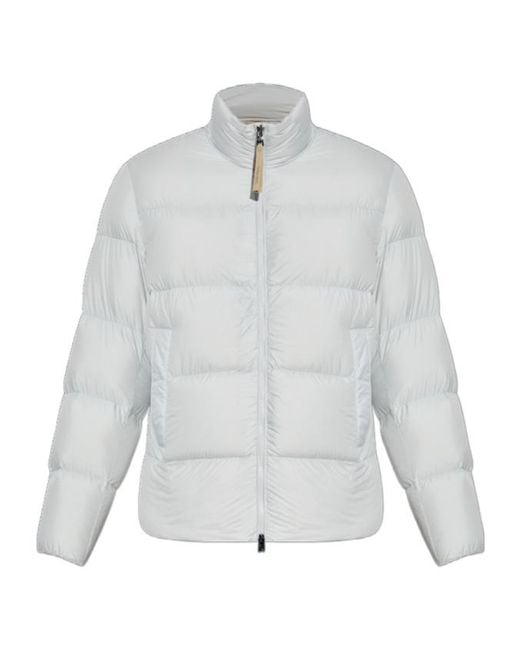 Woolrich Gray Zipped Quilted Jacket for men
