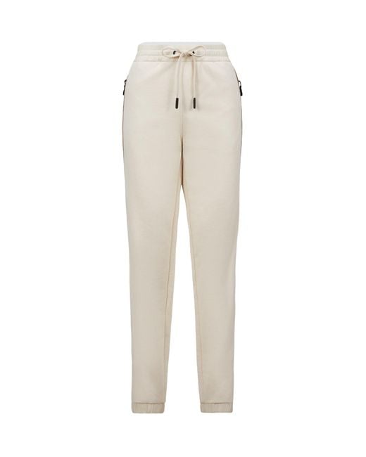 Moncler Natural Grenoble Padded Mountain Logo Track Pants