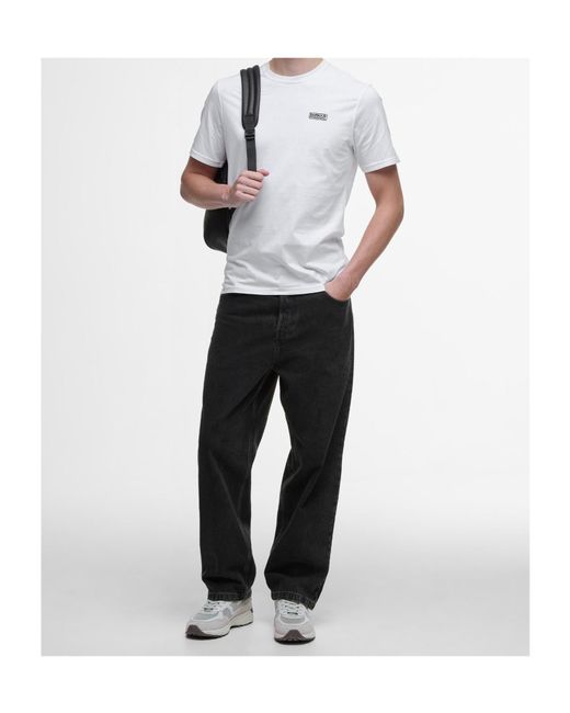 Barbour White Logo Short-Sleeved T-Shirt for men