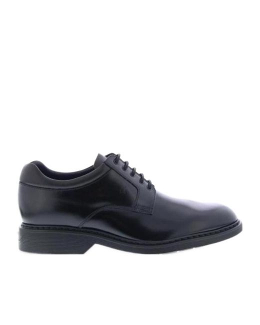 Hogan Blue Logo Embossed Lace-Up Shoes for men