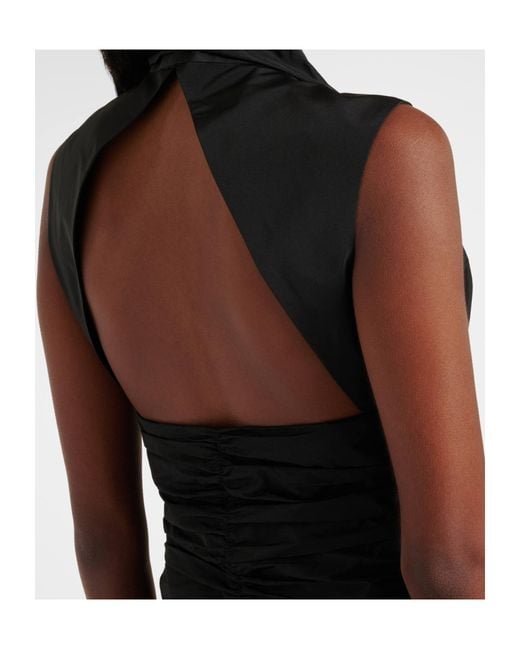 Patou Black Pleated Detail Dress