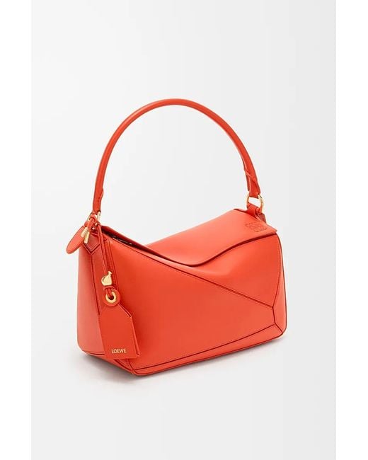 Loewe Red Medium Featherlight Puzzle Shoulder Bag