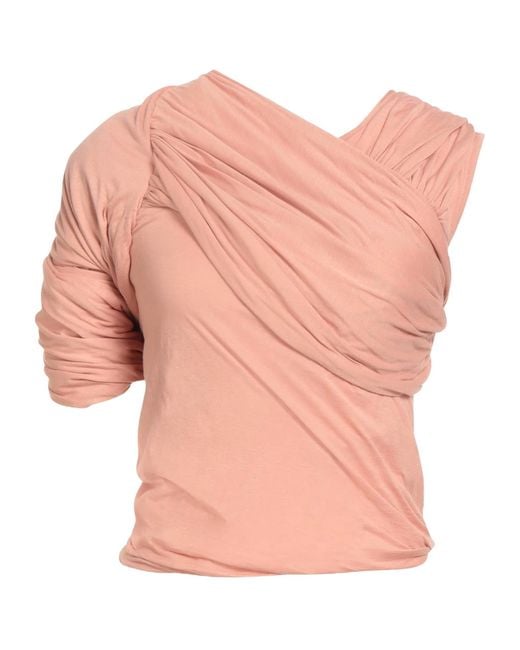 Rick Owens Pink Versatile Fashionable T-Shirt