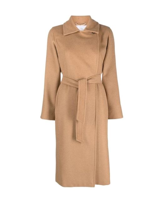Max Mara Natural Lapel Long-Sleeved Coat