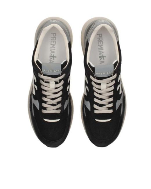 Premiata Black Mick 01 Low-Top Sneakers for men