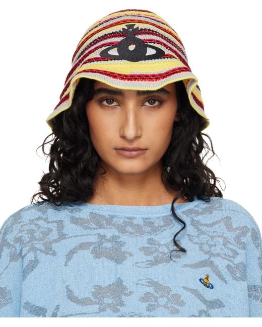 Vivienne Westwood Knitted Bucket Hat in Blue | Lyst